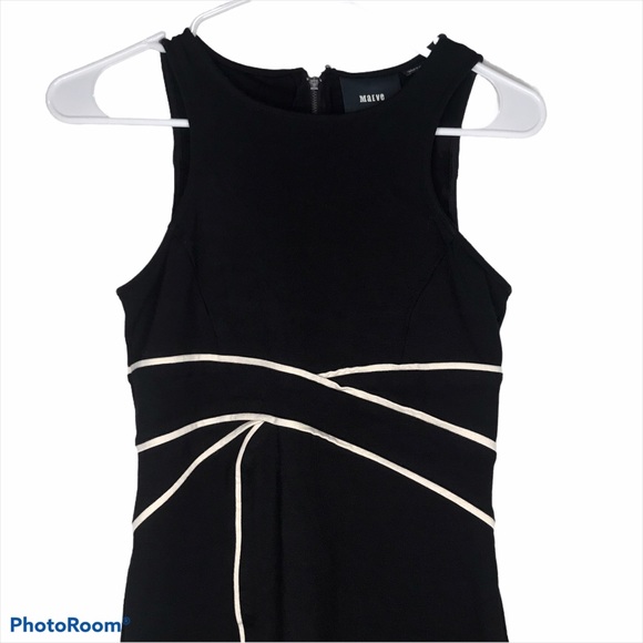 Anthropologie Maeve Cavatina Bodycon Dress Size 2 Black Sleeveless - Picture 3 of 6